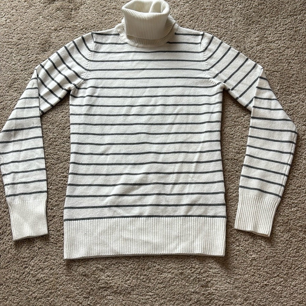 Stripped turtle neck